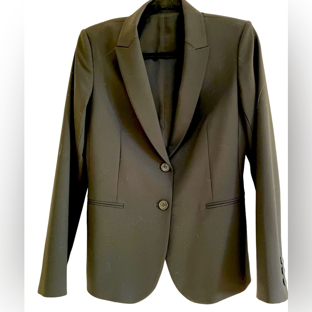 Theory Classic Black Stretch Gabardine Jacket